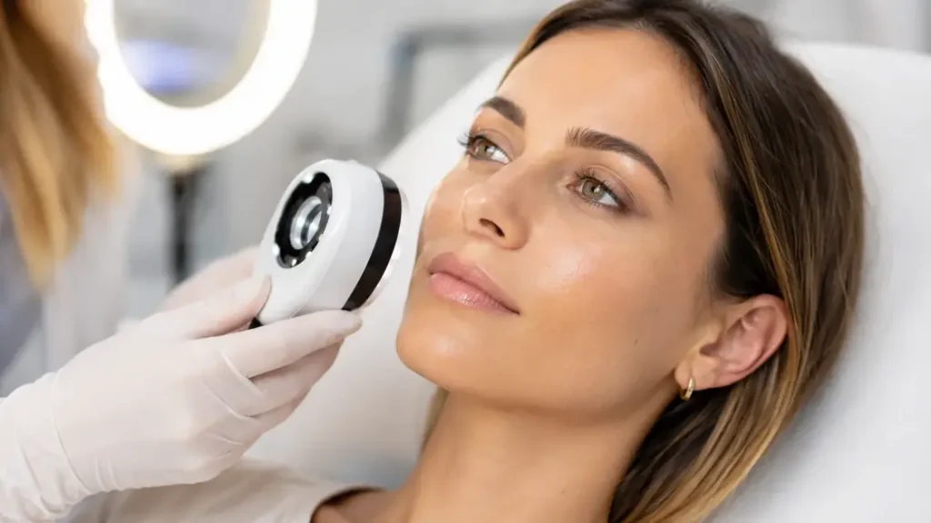 Peau nette et lumineuse illustrant les criteres de skin quality et de qualite de peau
